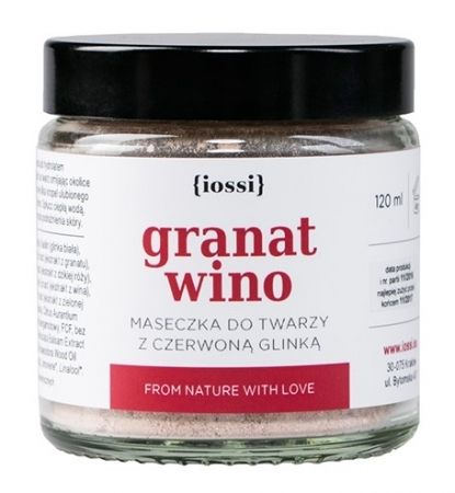 Maseczka do twarzy z czerwoną glinką Granat & Wino 120ml